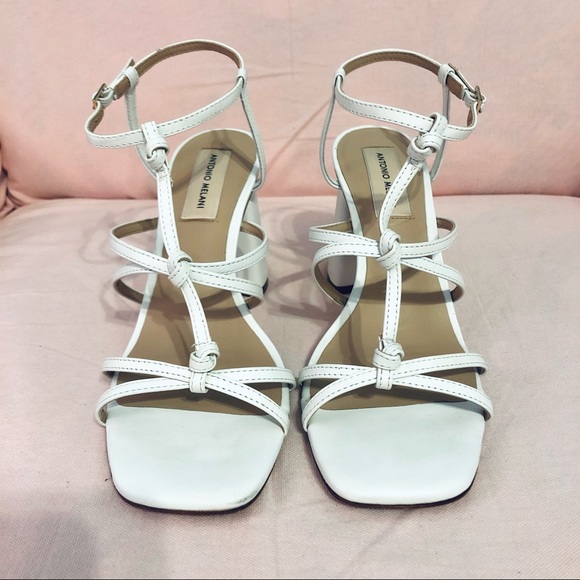 ANTONIO MELANI 3” white heeled sandals - Picture 6 of 6